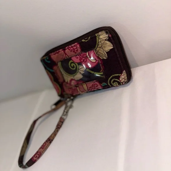 Vera Bradley Y2K Vintage Wristlet Brown Florate Wristlet - Picture 3 of 11
